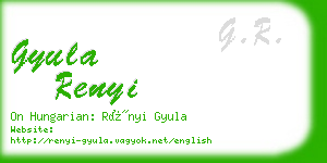 gyula renyi business card